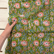 Indian Daisy Block Print Green 3026