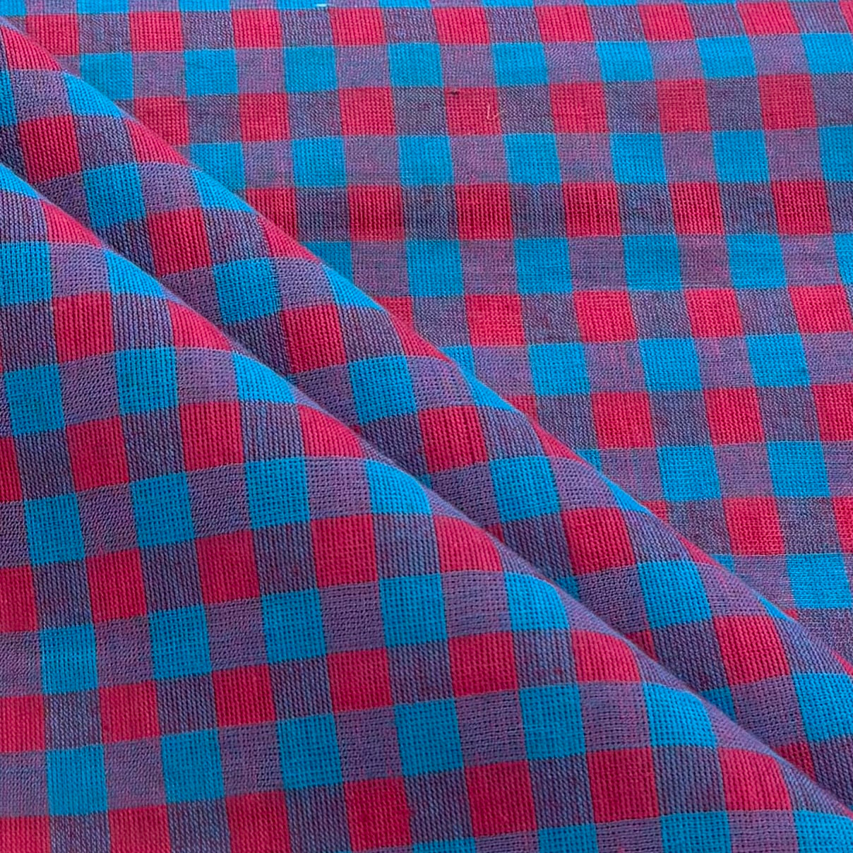 Colour Pop Woven Gingham Turquoise Tex Ex 3027