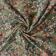 T577 Indian Flowers Needlecord Green