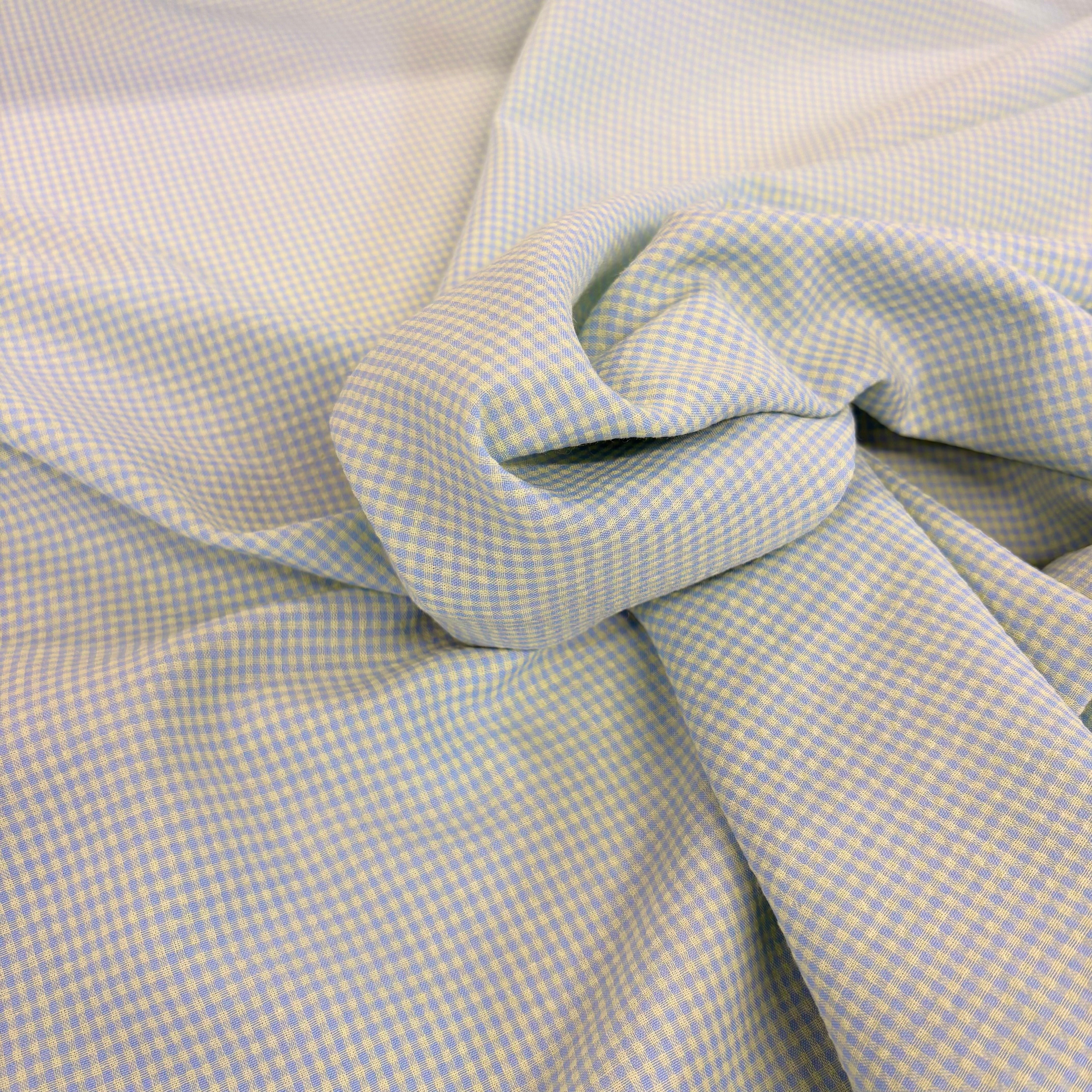 i531 Dinky woven gingham Lemon sky