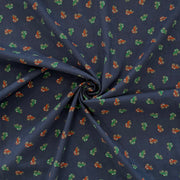 T585 Tractor Needlecord Navy Fabric Gathered