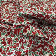 C865 Christmas berries cotton