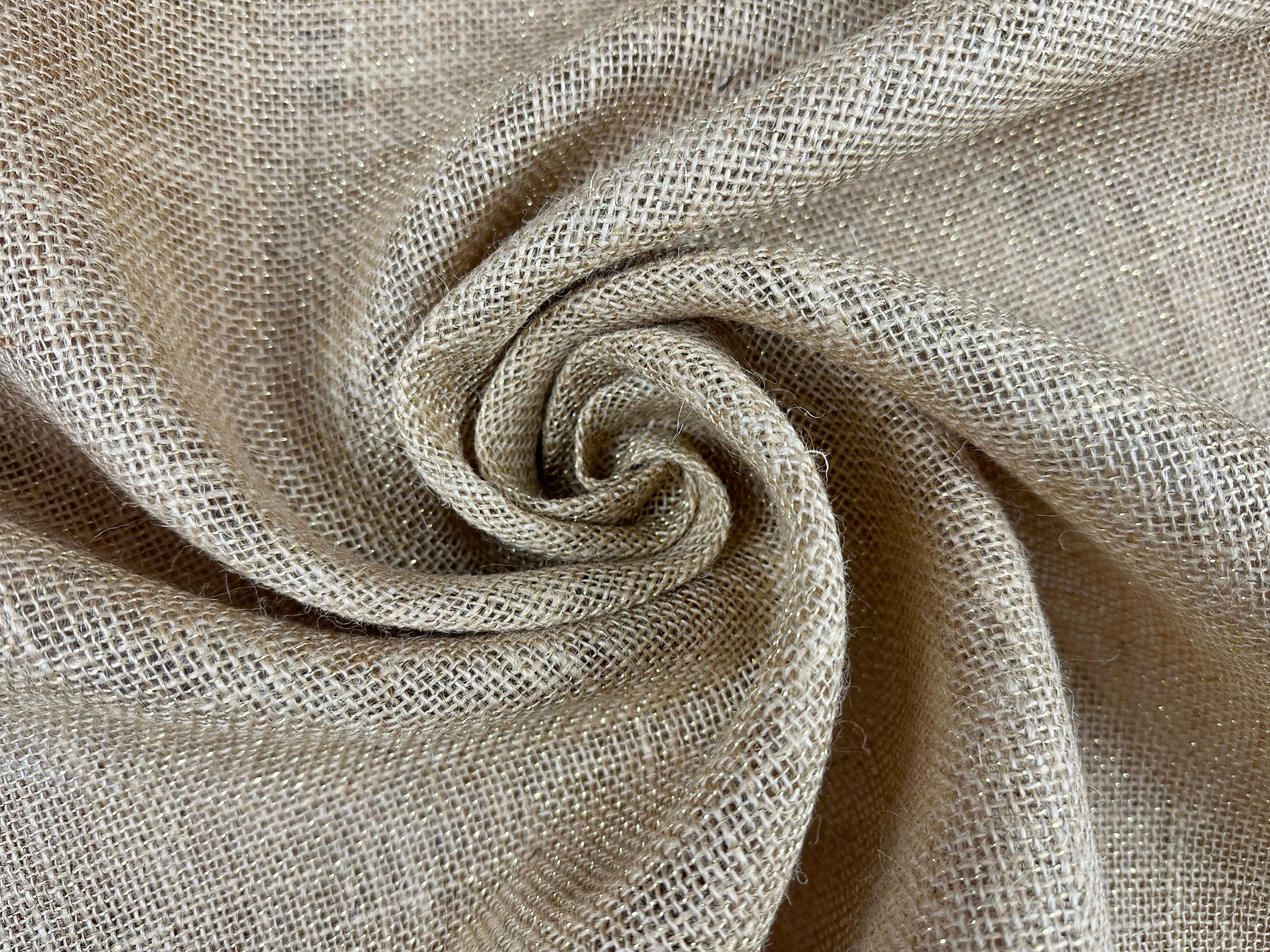 C828 Glitter Jute Hessian Fabric 10oz