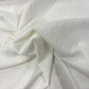 Cotton Swiss Dotted Crinkle Voile Ivory C841