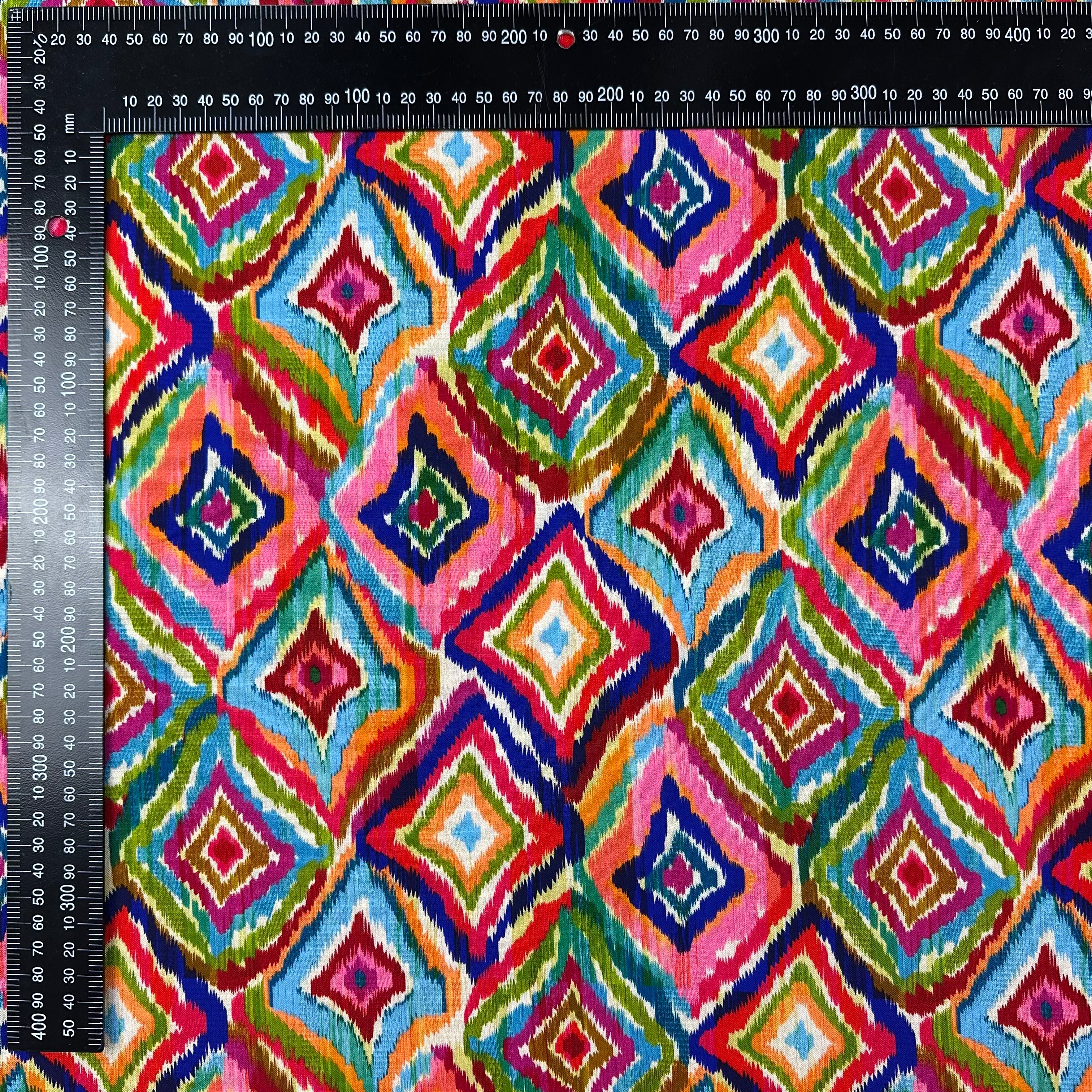 H425 Rainbow Ikat Multi Viscose