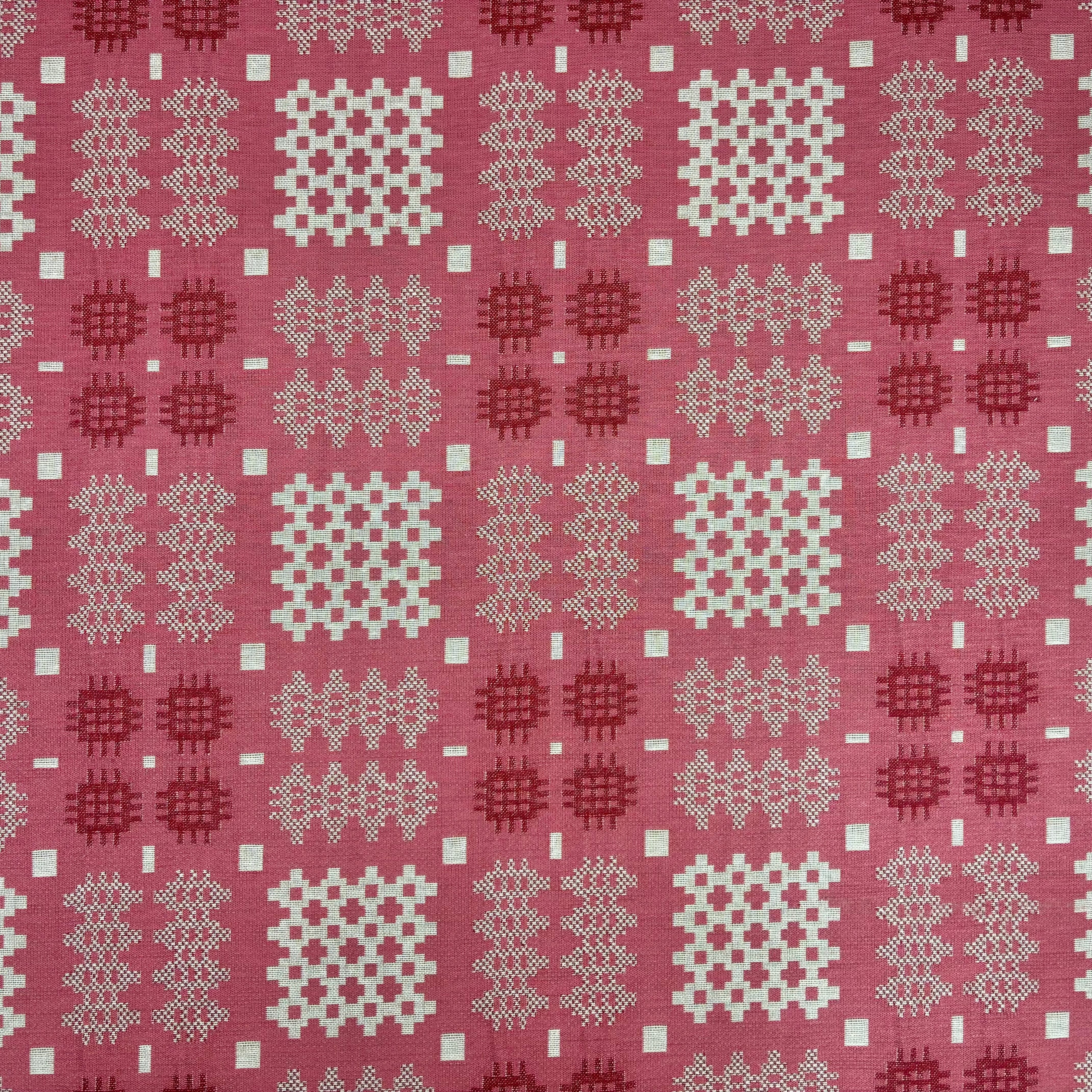 S295 Welsh Blanket Tapestry Pink | Textile Express | Welsh Fabrics