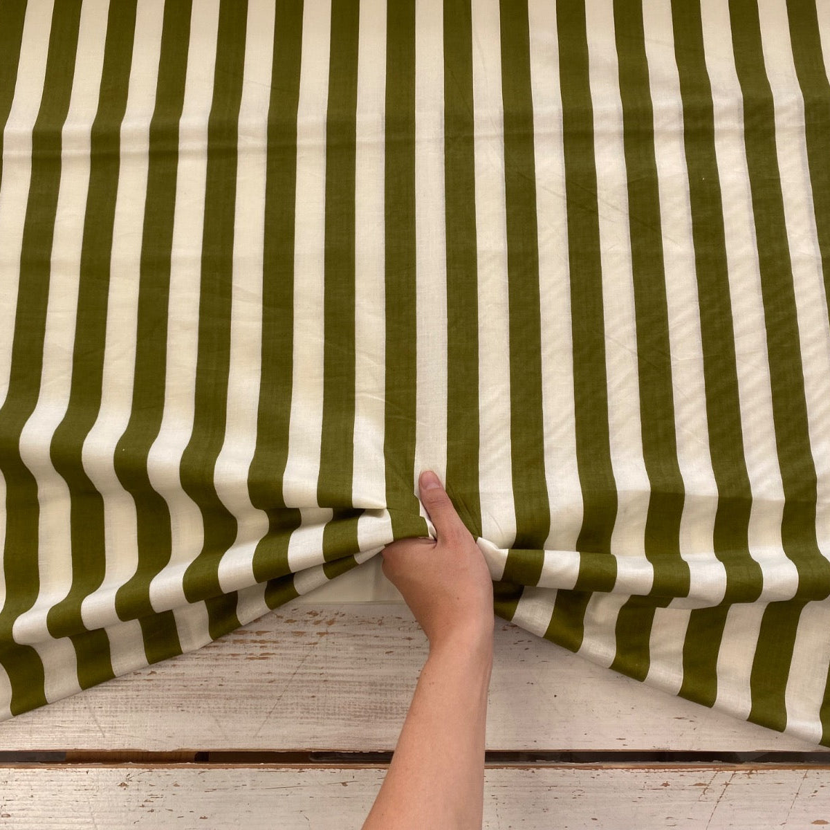 Lime stripe Indian print Tex ex 2915 Fabric Scale