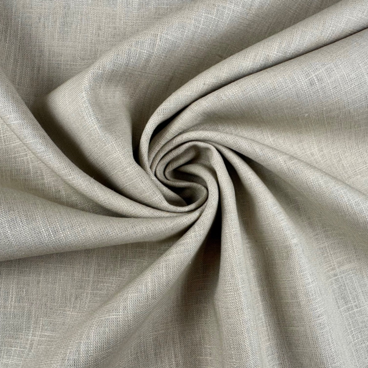 Natural Ramie Linen Look Flax C788  fabric gathered