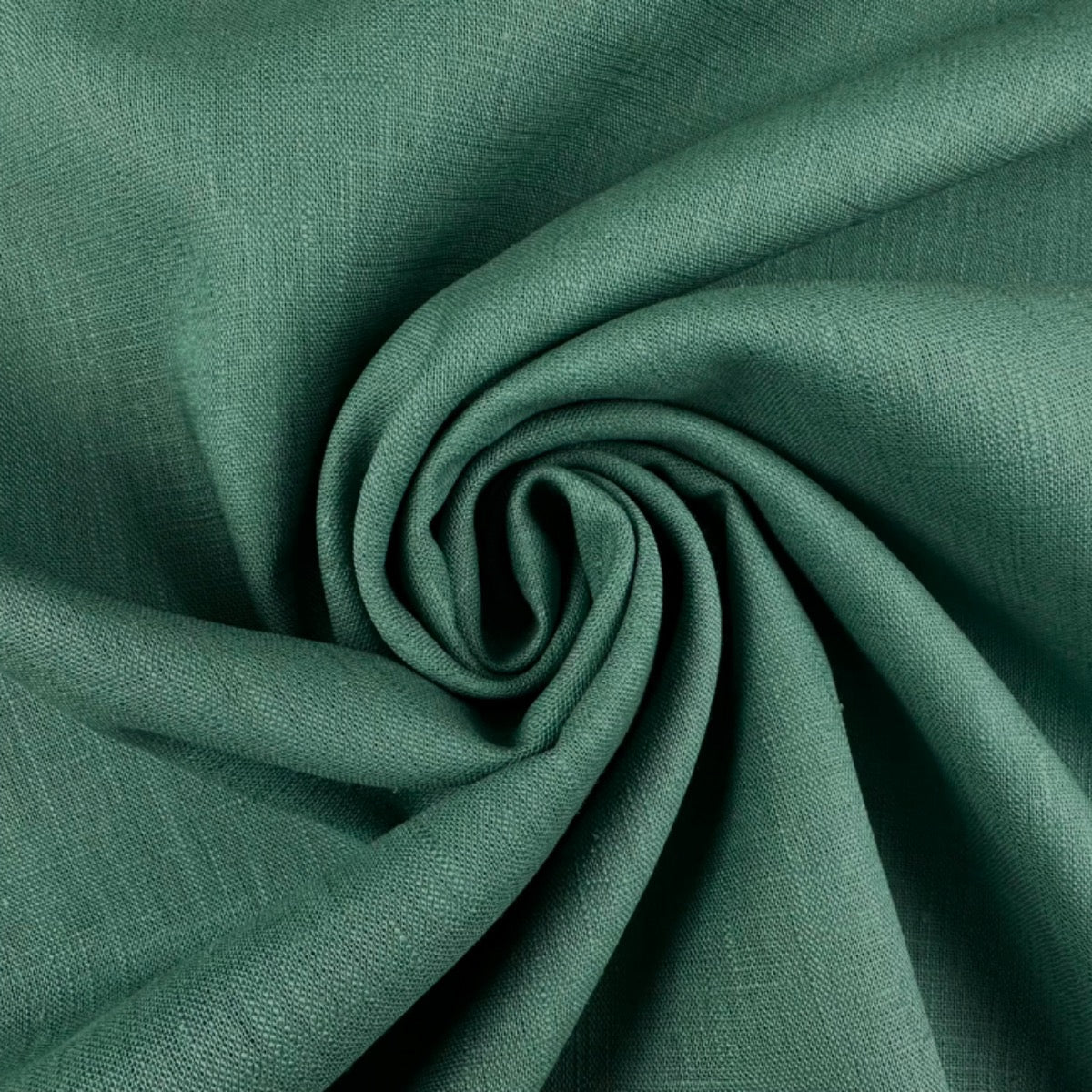 Natural Ramie Linen Look Forest C786 fabric gathered 