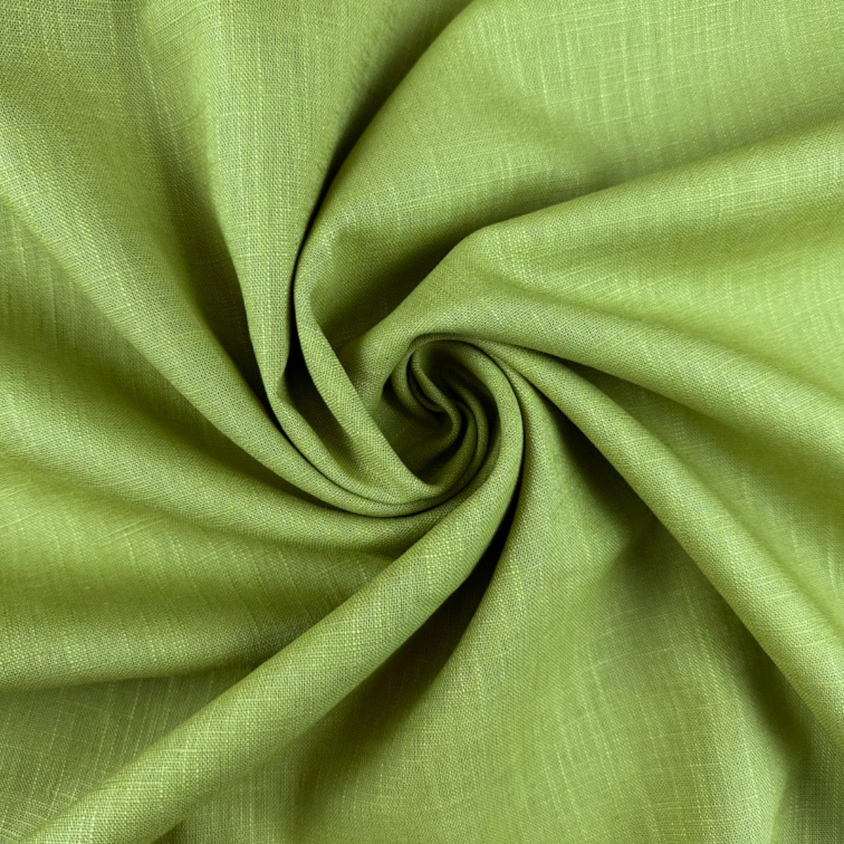 Natural Ramie Linen Look Grass C785 fabric folded