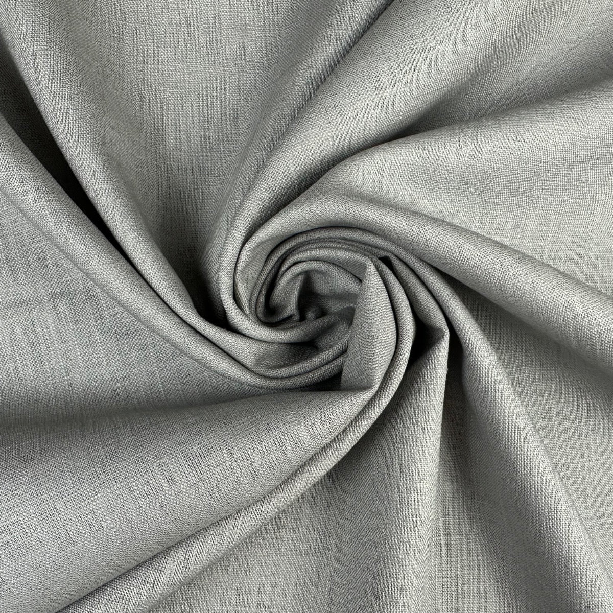 Natural Ramie Linen Look Grey C811 fabric gathered