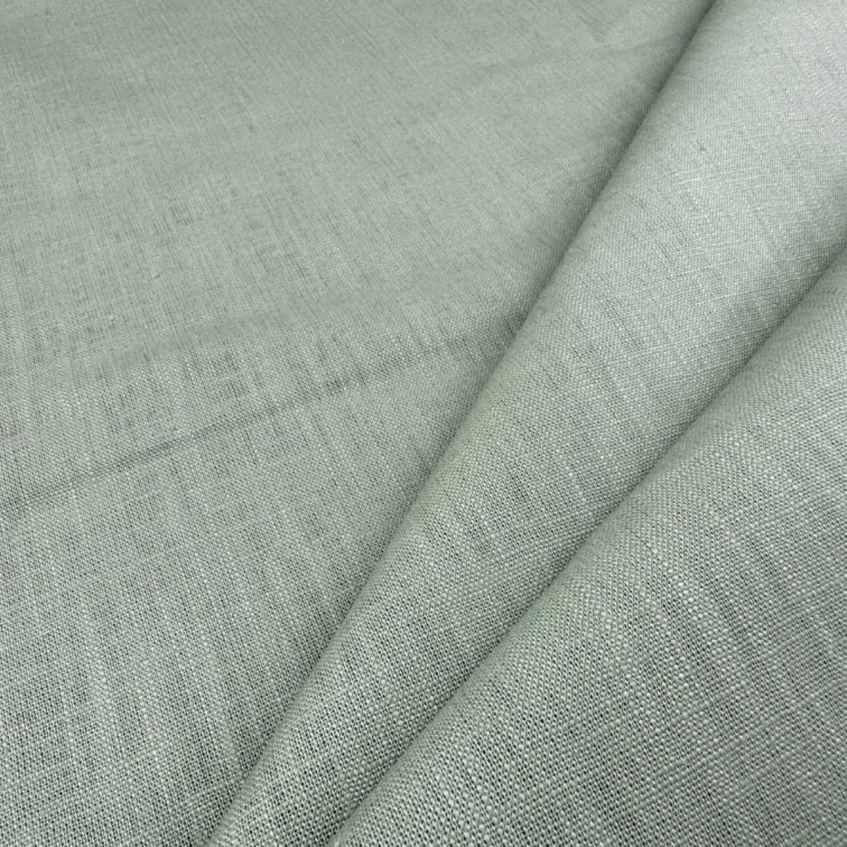 Natural Ramie Linen Look Mint C789 Fabric folded