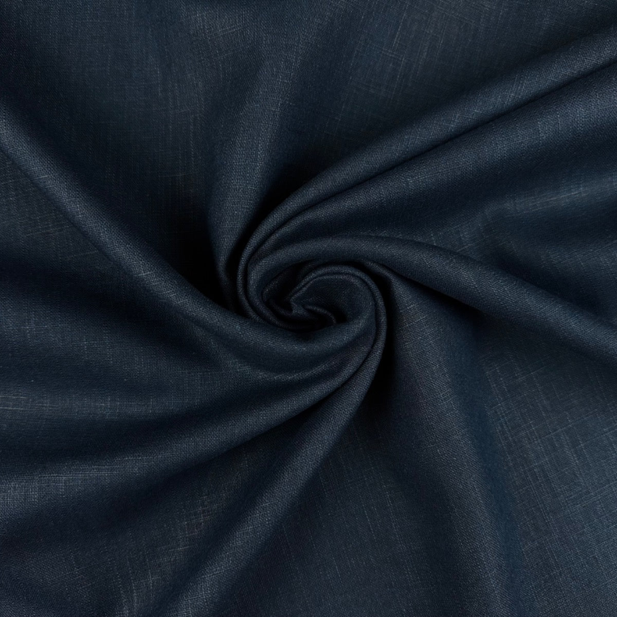 Natural Ramie Linen Look Navy C795 fabric gathered 