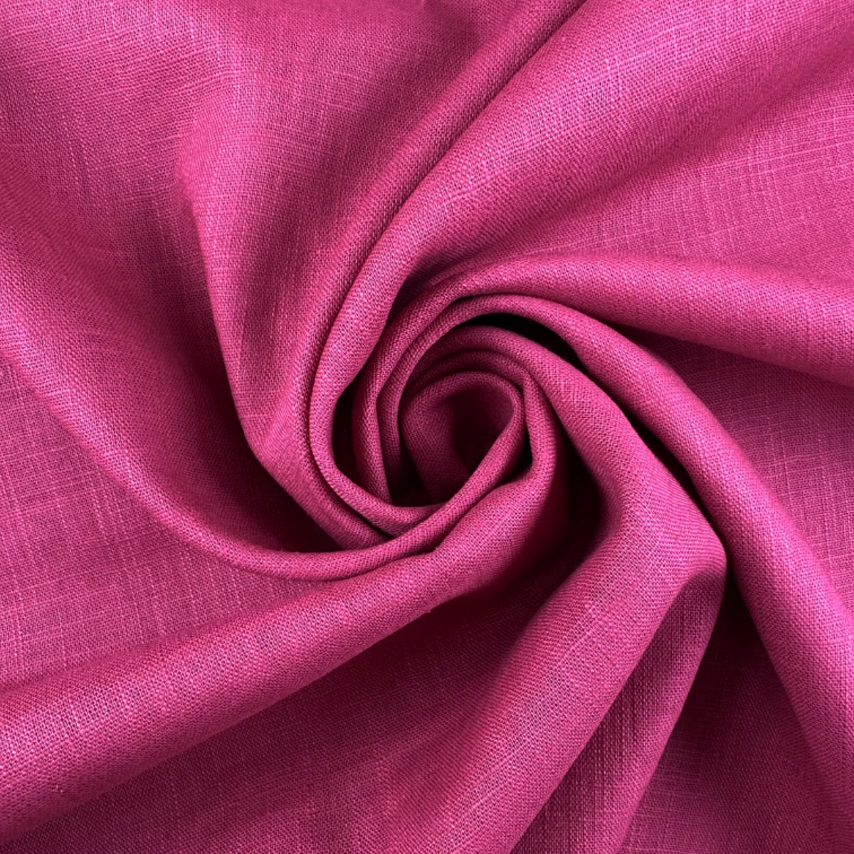 Natural Ramie Linen Look Raspberry C787 Gathered