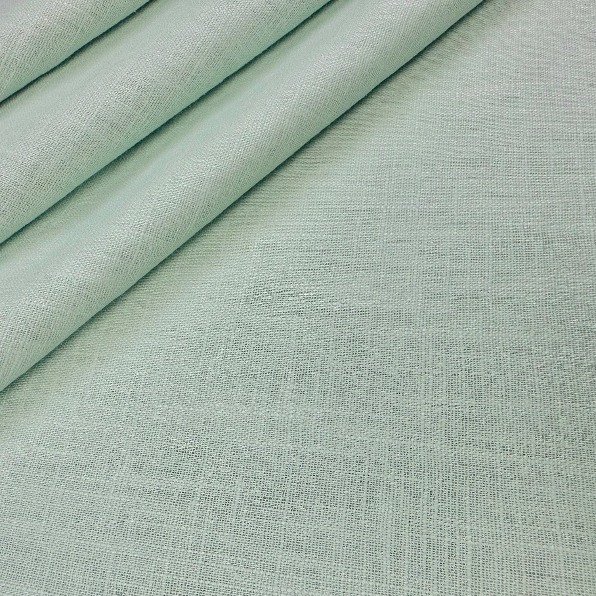 Natural Ramie Linen Look Seaspray C796 folded 