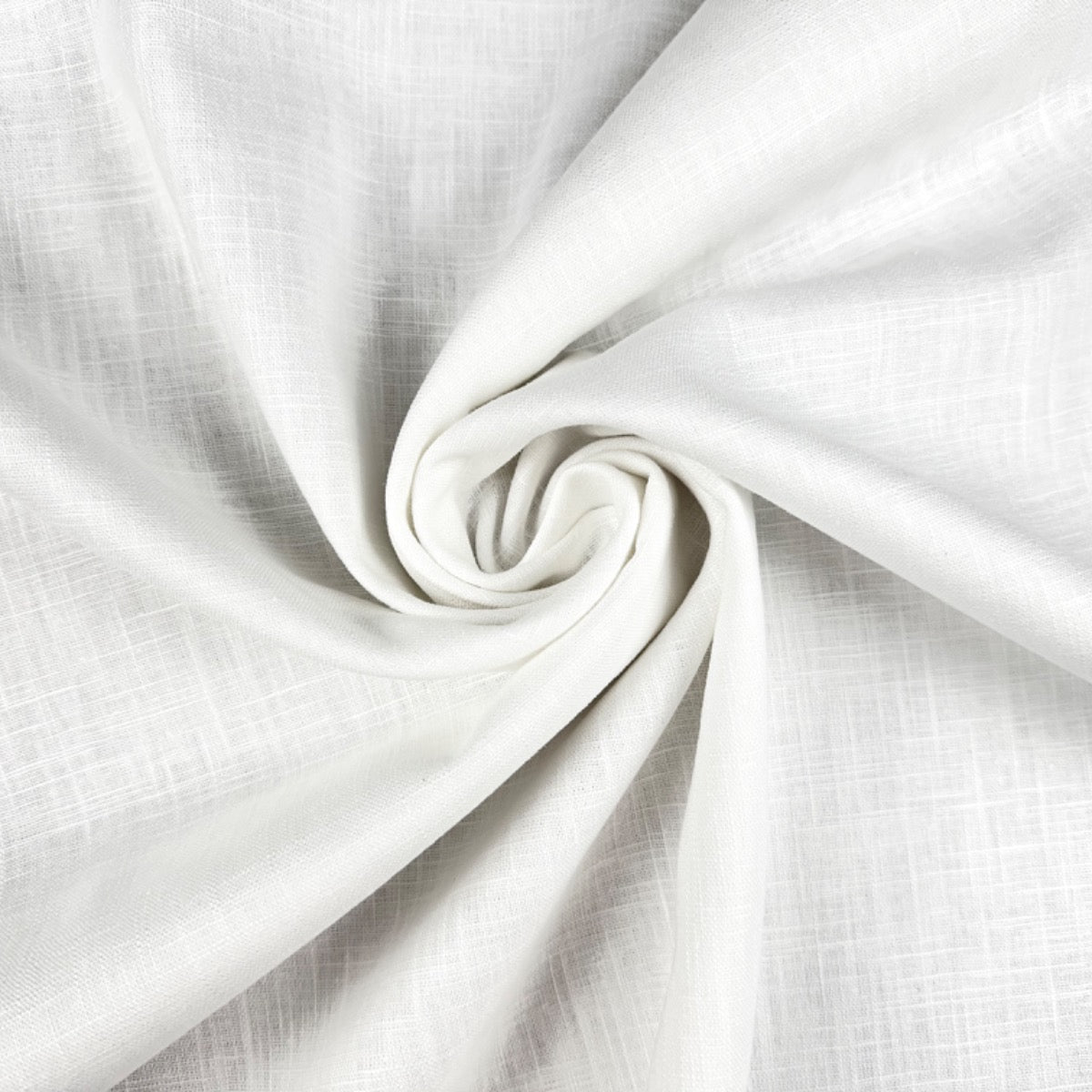 Natural Ramie Linen Look White C794 fabric folded