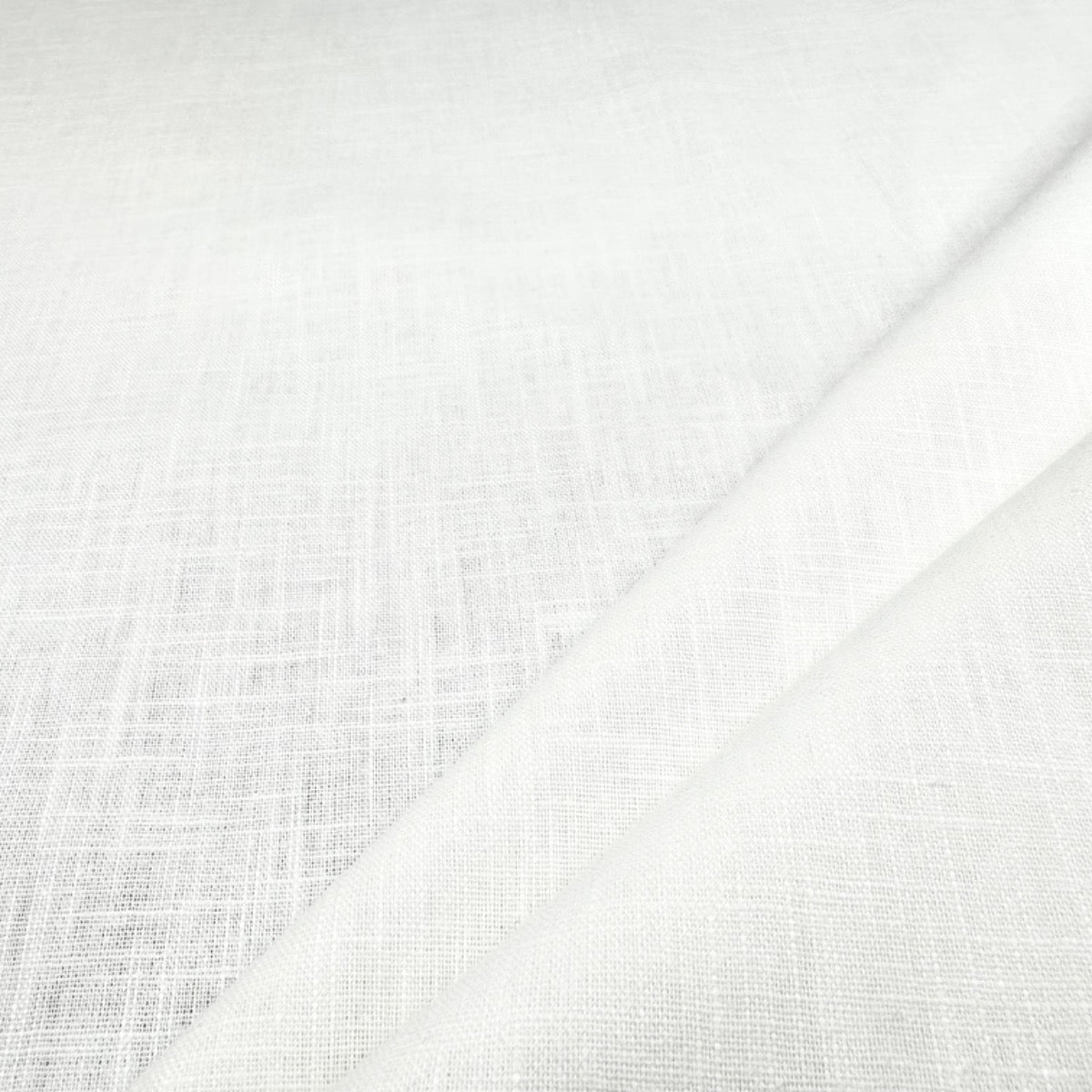 Natural Ramie Linen Look White C794 folded