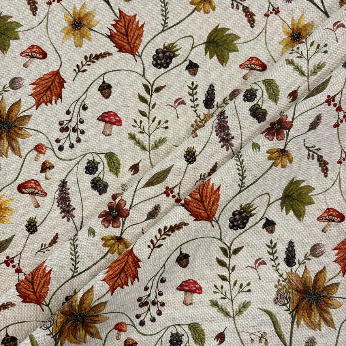 Prestigious Acorn Autumn Fabric Folded