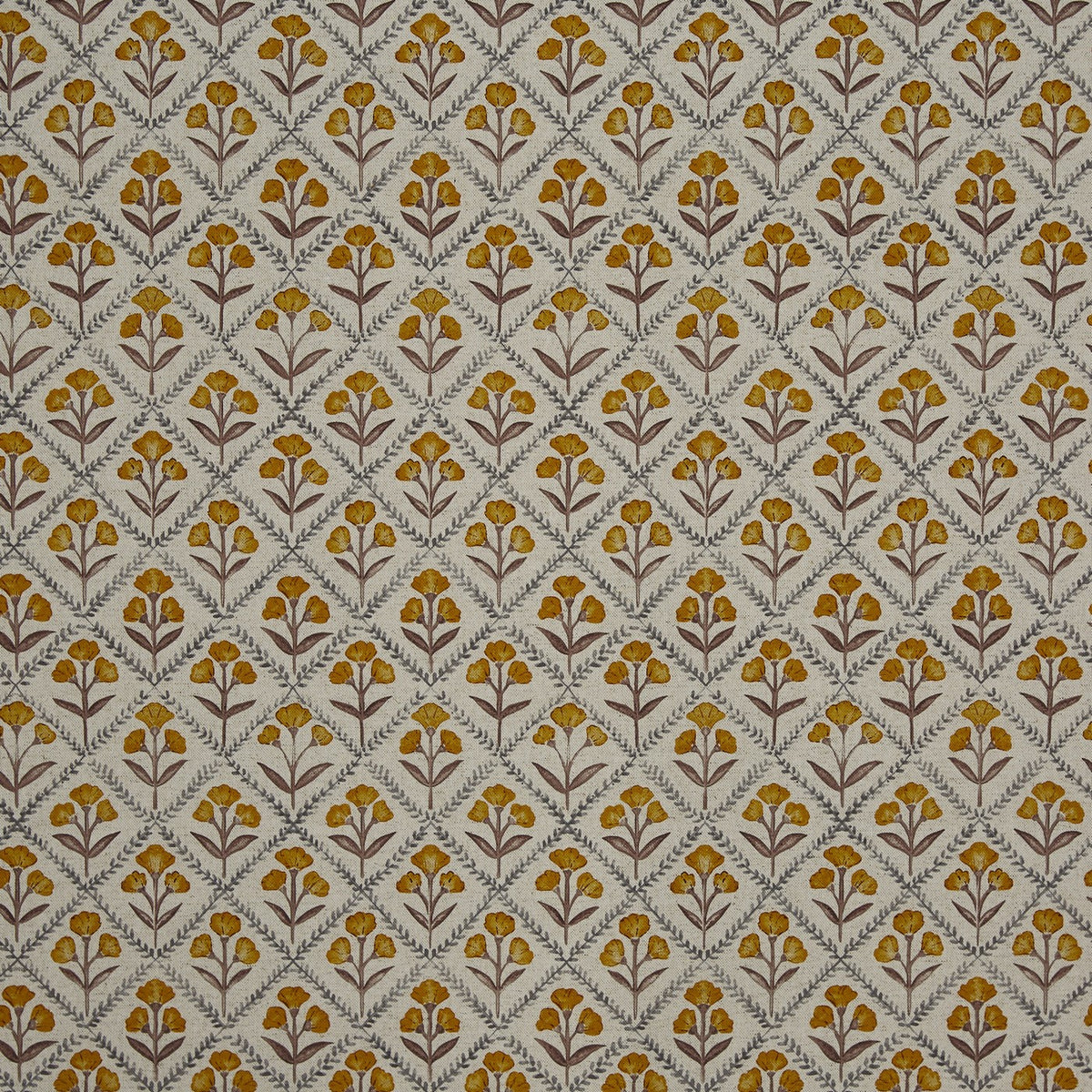 Prestigious Textiles Chatsworth Honey floral cotton linen fabric from the Greenhouse collection