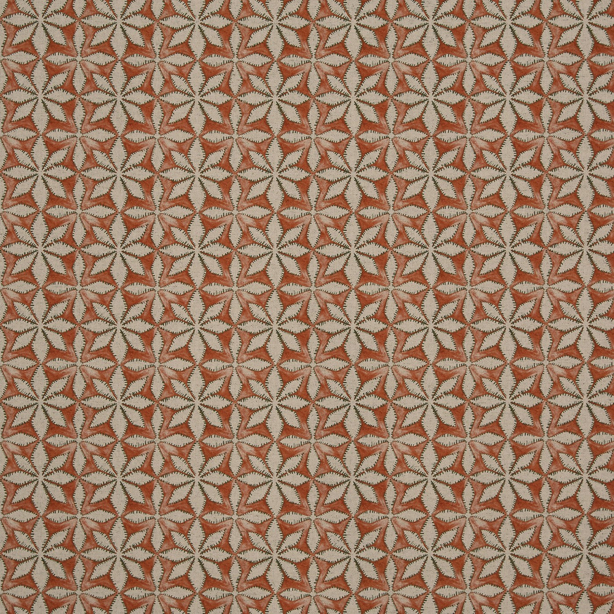 Prestigious Textiles Haddon Ginger floral cotton linen fabric from the Greenhouse collection