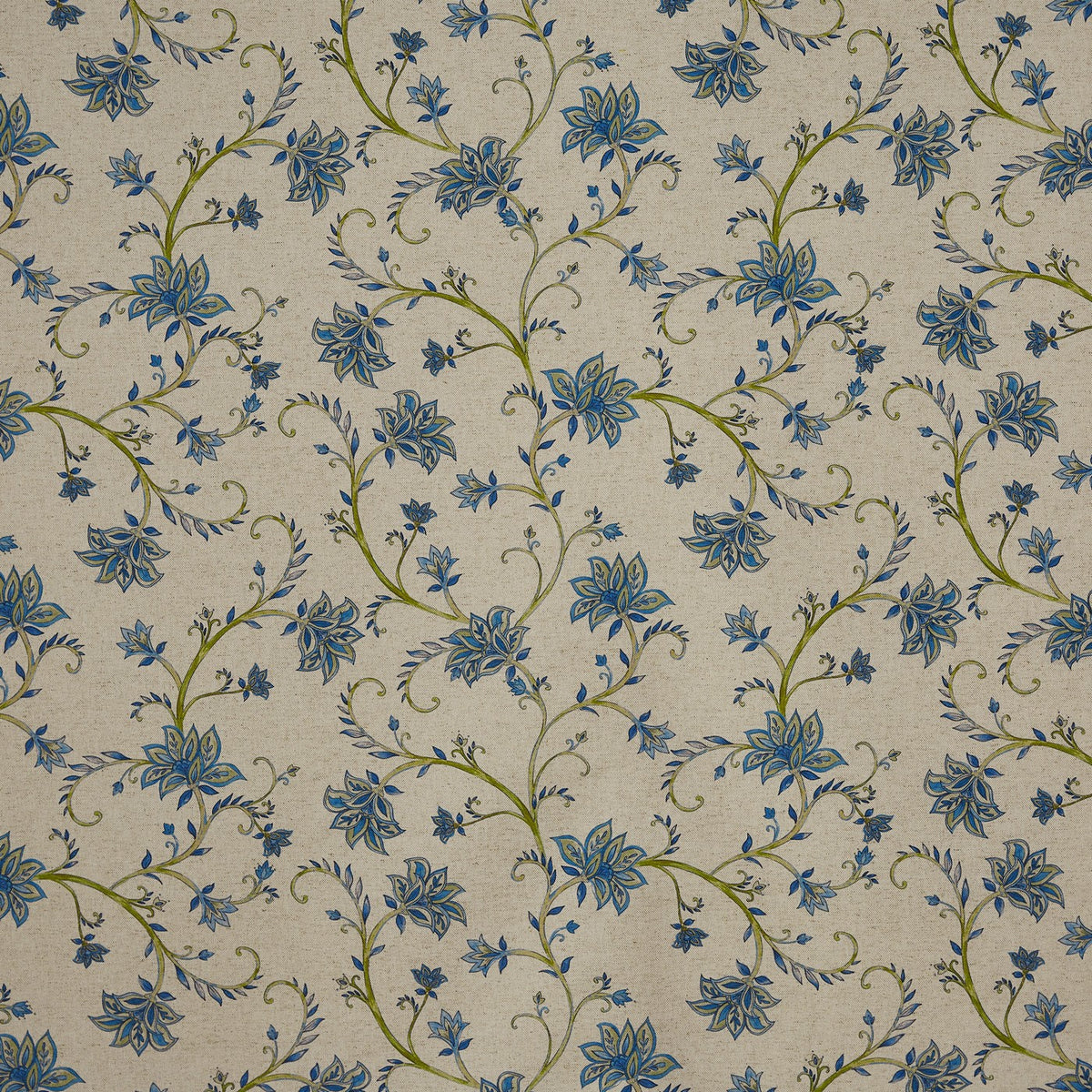 Prestigious Textiles Kentwell Cornflower floral cotton linen fabric from the Greenhouse collection