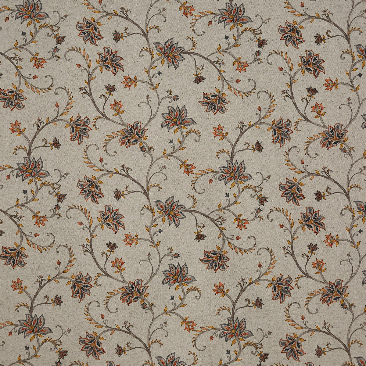 Prestigious Textiles Kentwell Honey floral cotton linen fabric from the Greenhouse collection