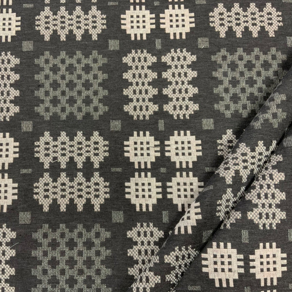 S233 Welsh Blanket Tapestry Snowdonia Grey| Textile Express