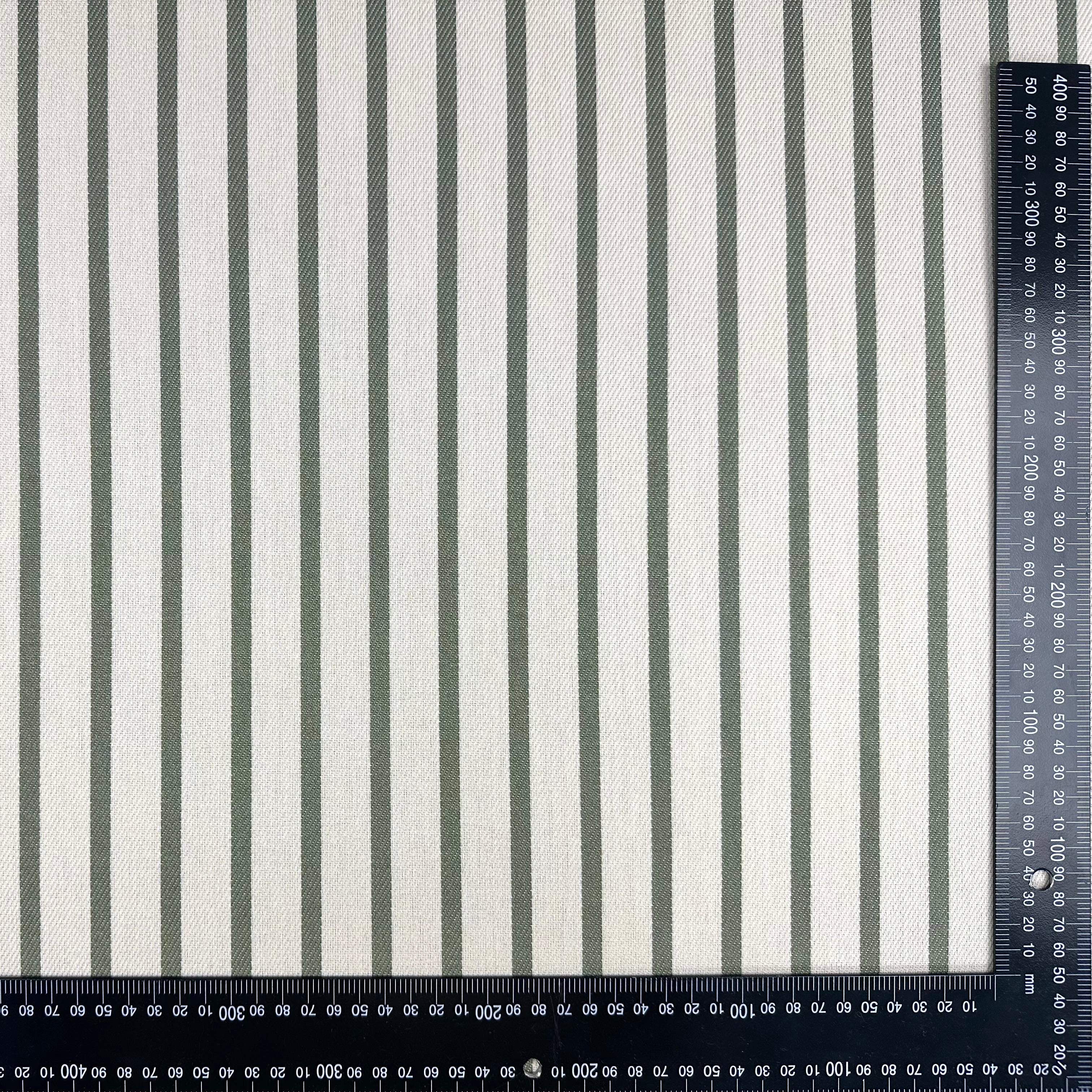 S291 Stain Resistant Stripe Forest Fabric Scale