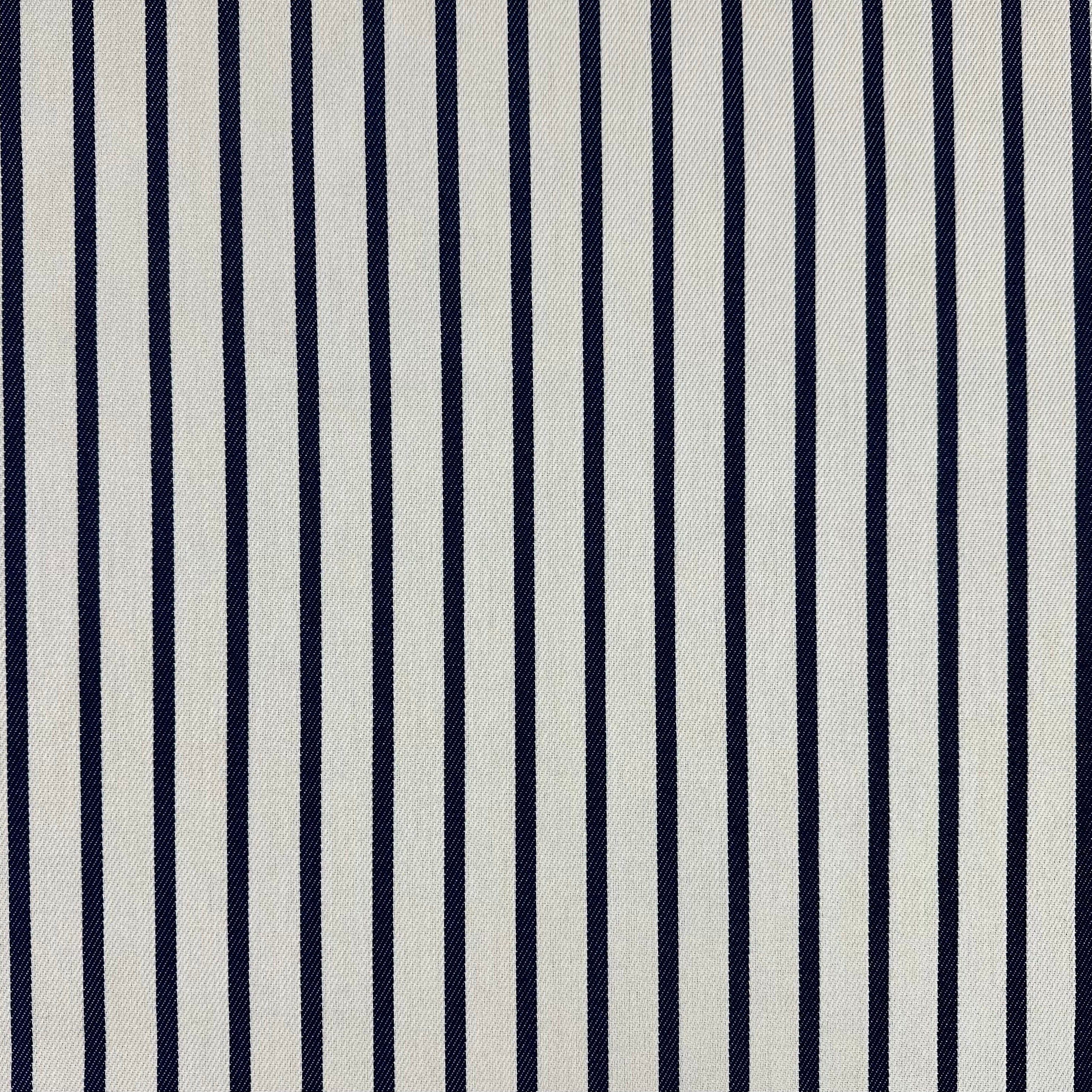 S292 Stain Resistant Stripe Navy Fabric Swatch