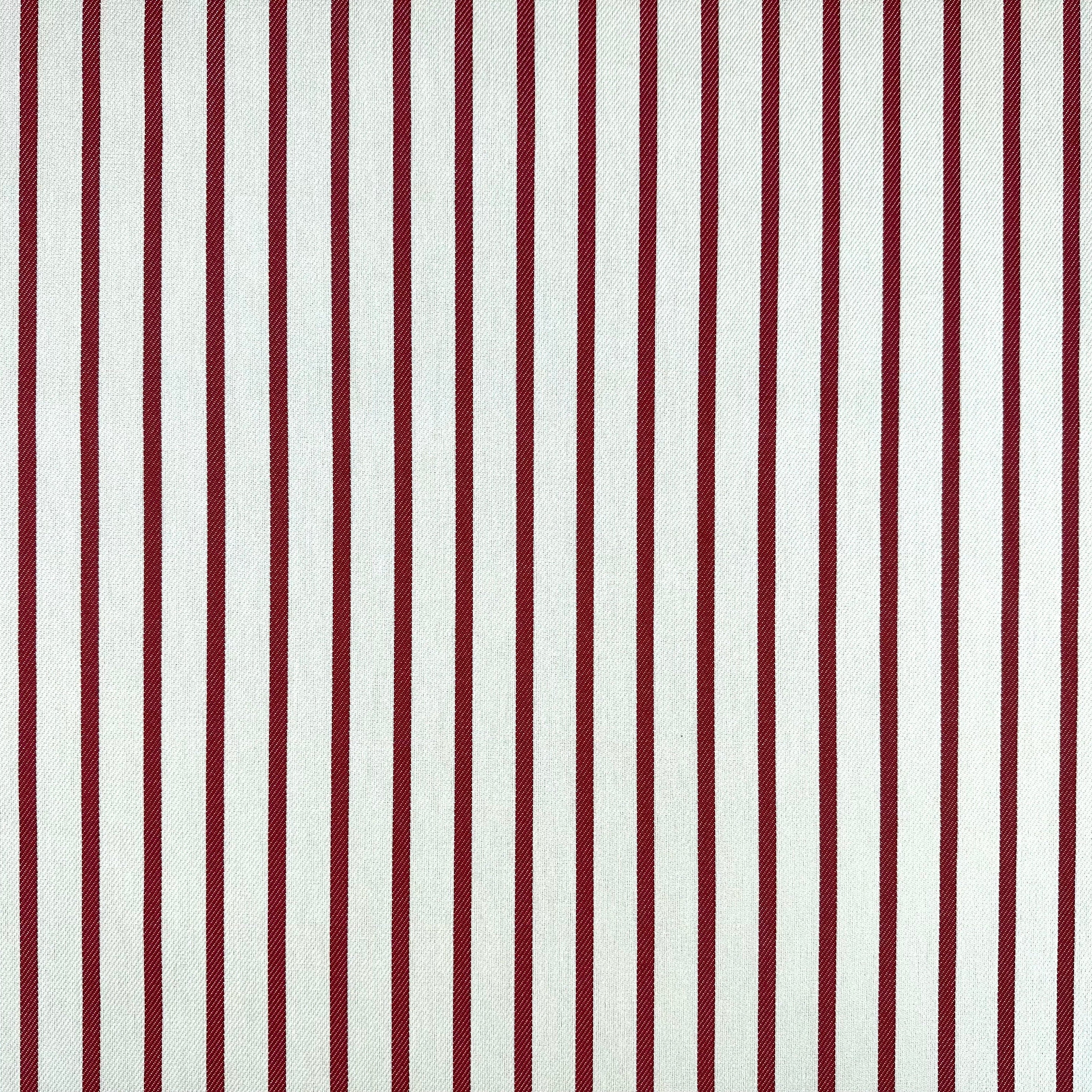 S293 Stain Resistant Stripe Red Fabric Swatch