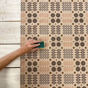S49 Welsh Blanket Oilcloth Natural Wipeable Tablecloth Fabric