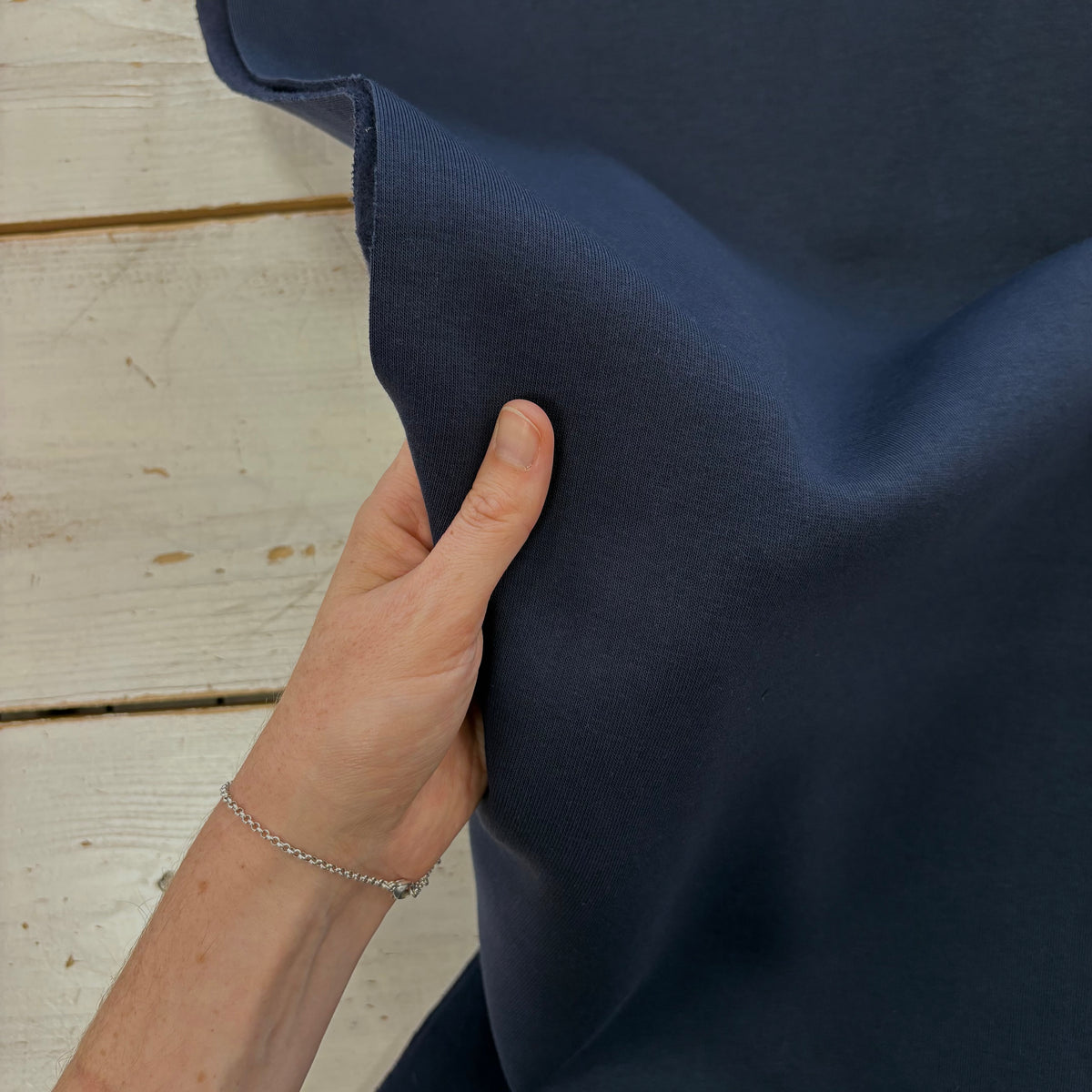 Super Soft Sweatshirting Navy C863 Fabric Scale