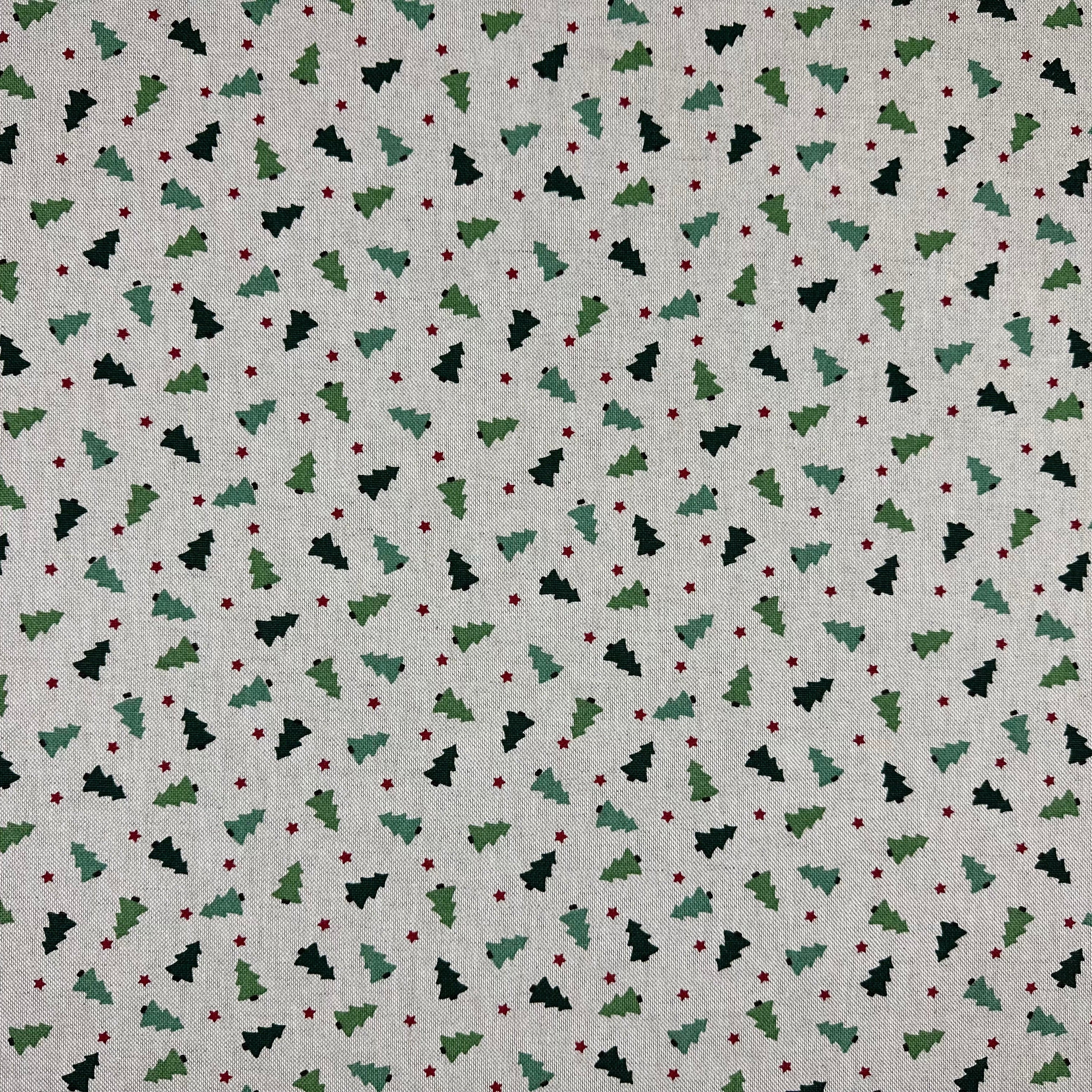 T496 Mini Christmas Trees Linen flat