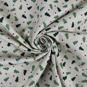 T496 Mini Christmas Trees Linen gathered