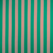 T544 Bold Candy Stripe Green Striped pattern with alternating green and pink vertical stripes