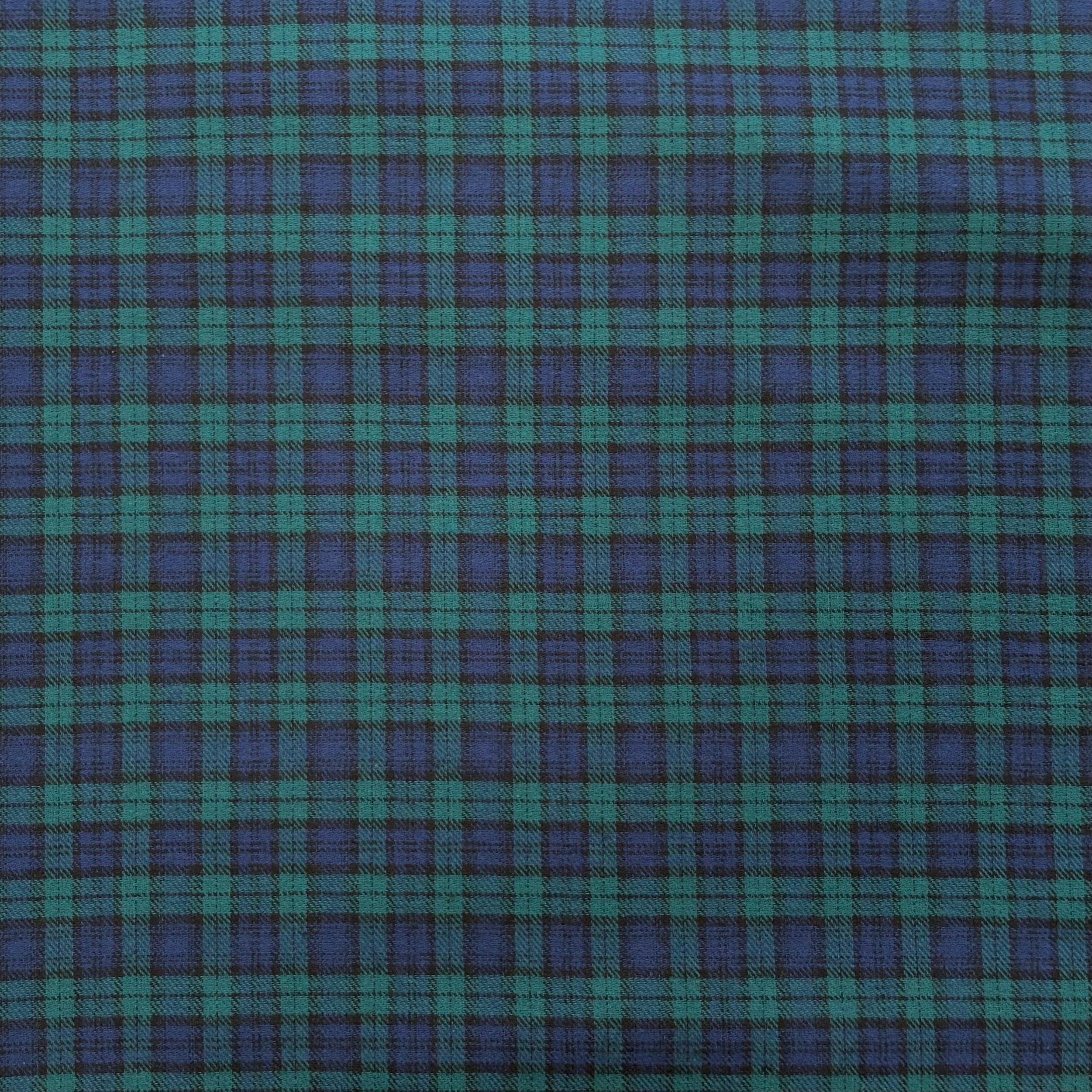 T575 Brushed Cotton Tartan Navy Fabric Swatch