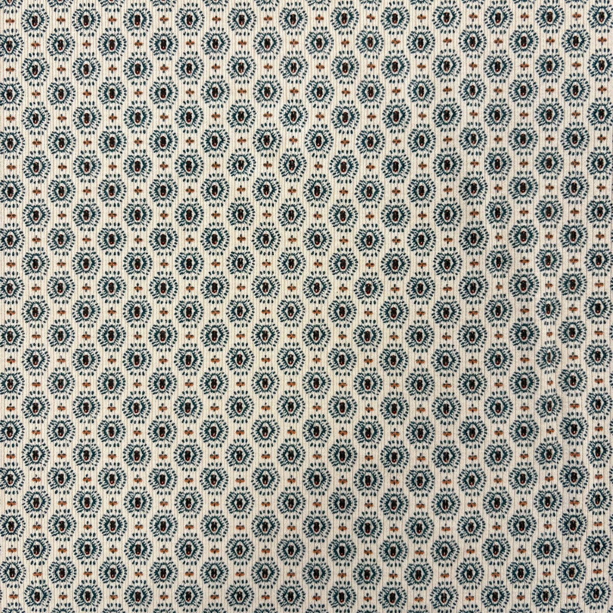 T579 Diamond Medallion Ribbed Jersey Vintage Fabric Swatch