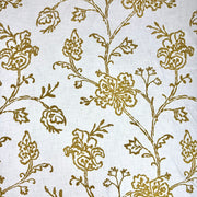 Tex Ex 2937 Embroidered Floral Linen Mustard