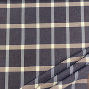 Wool look tartan navy and ivory 