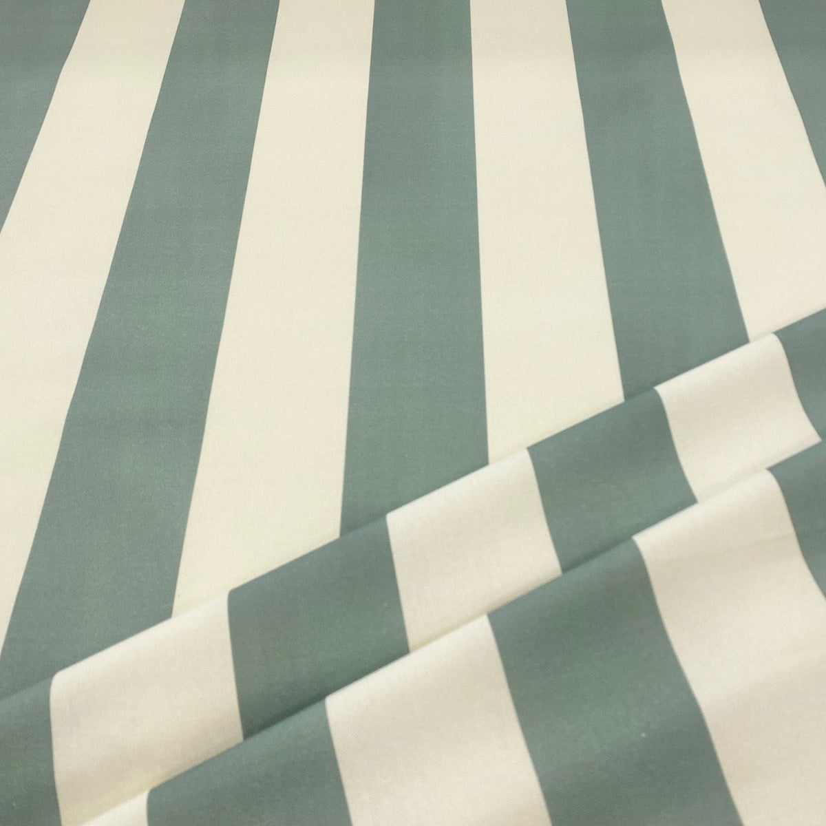 Close Up Of Bold Green Stripe Fabric