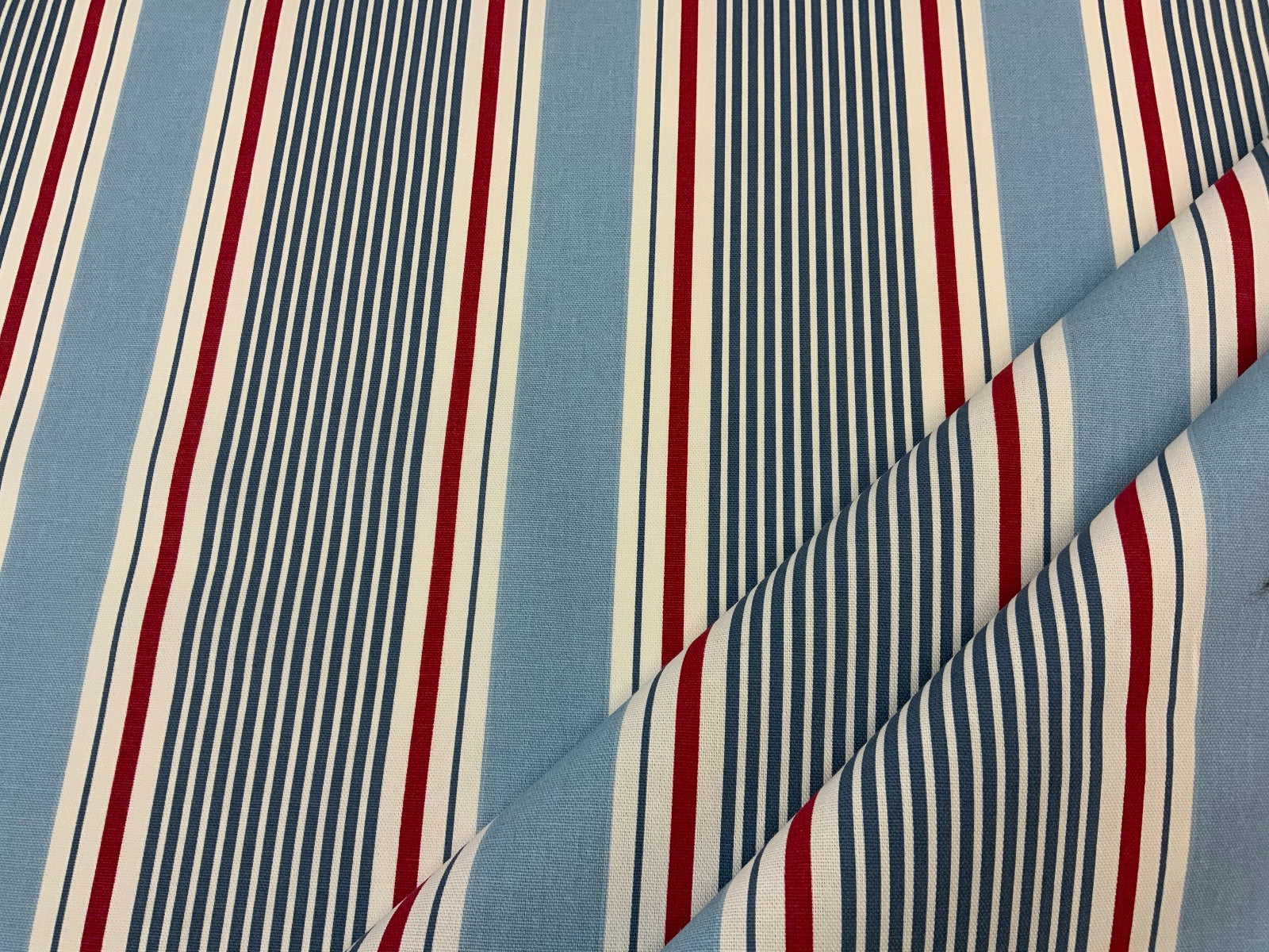 Clarke and Clarke Sail Stripe Marine