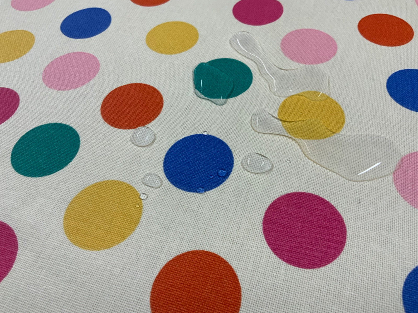 T530 Oilcloth Confetti Polka Dot Off White Multi