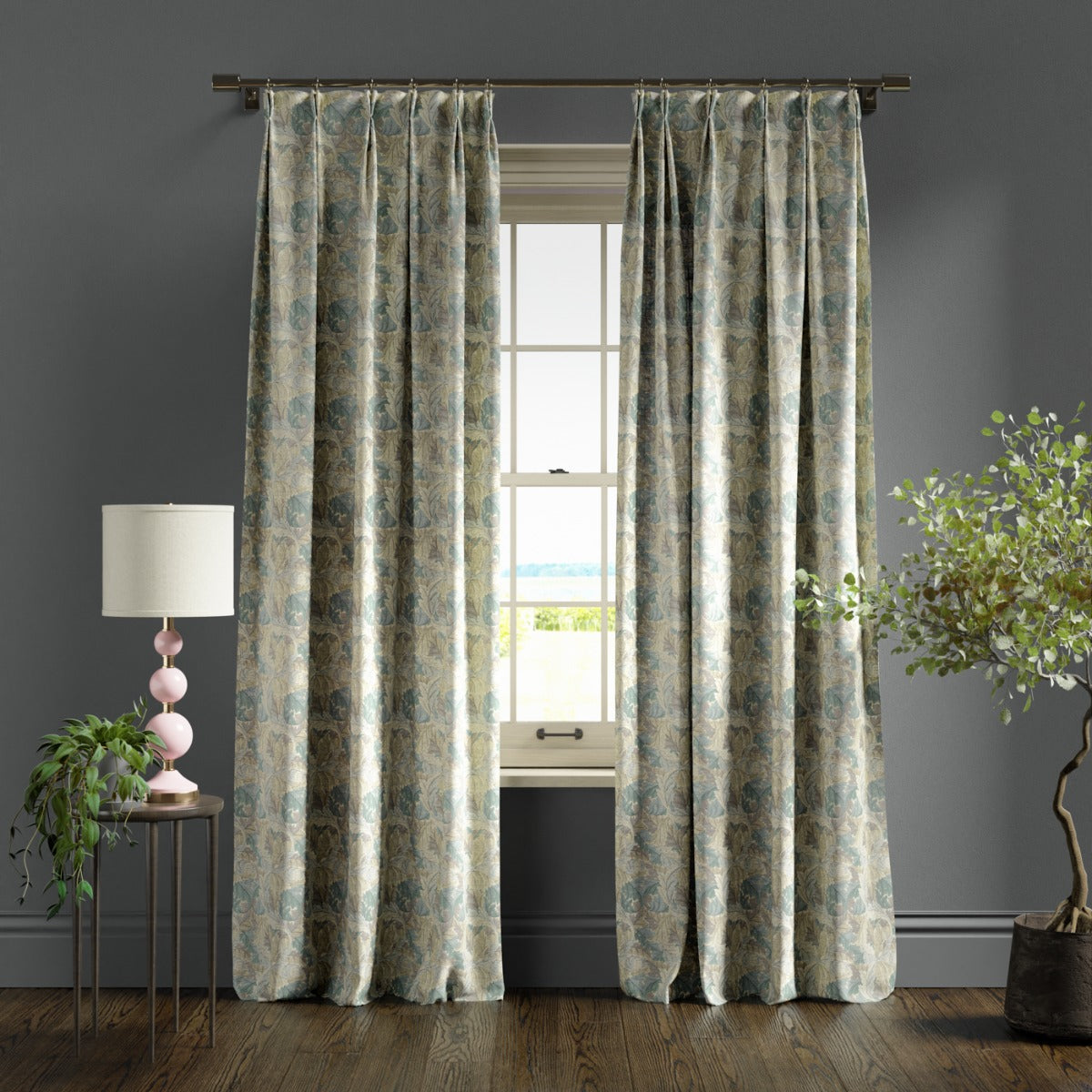 Clarke & Clarke Acanthus Slate Dove