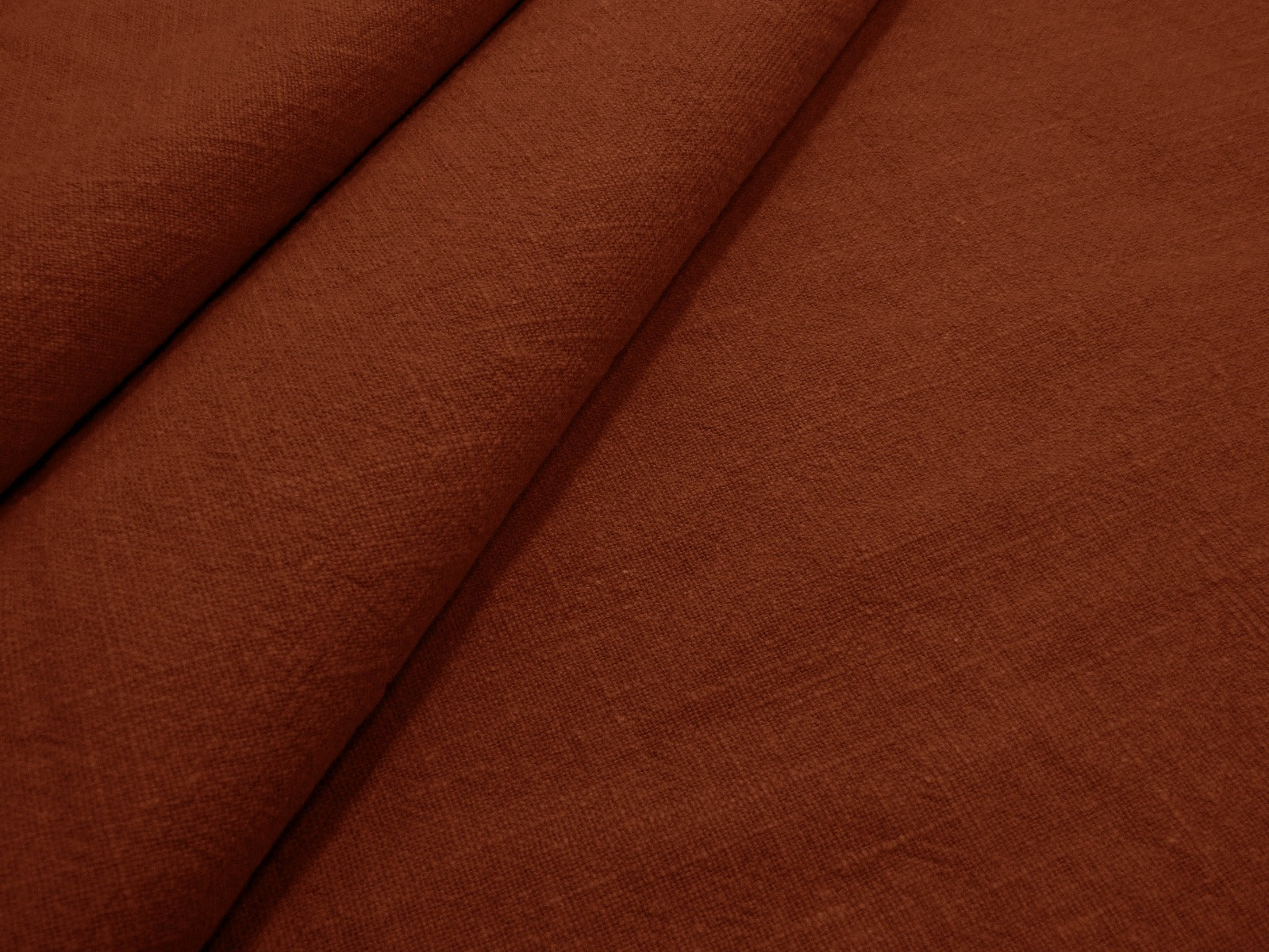 Washed Ramie Linen Look Rust B178