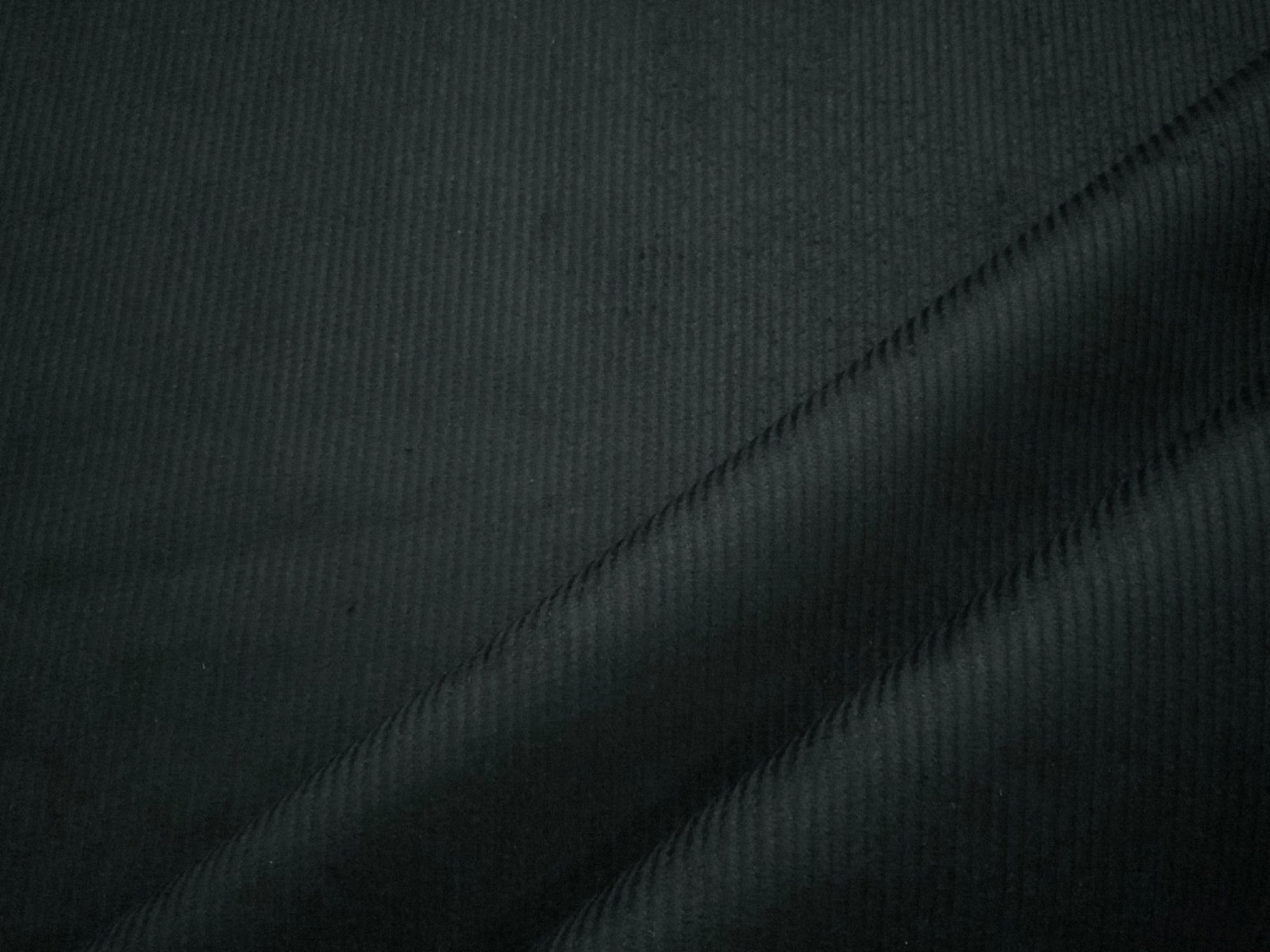 Black Cotton 8 Wale Corduroy
