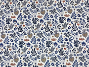 H332 Matisse Folk Tapestry Indigo