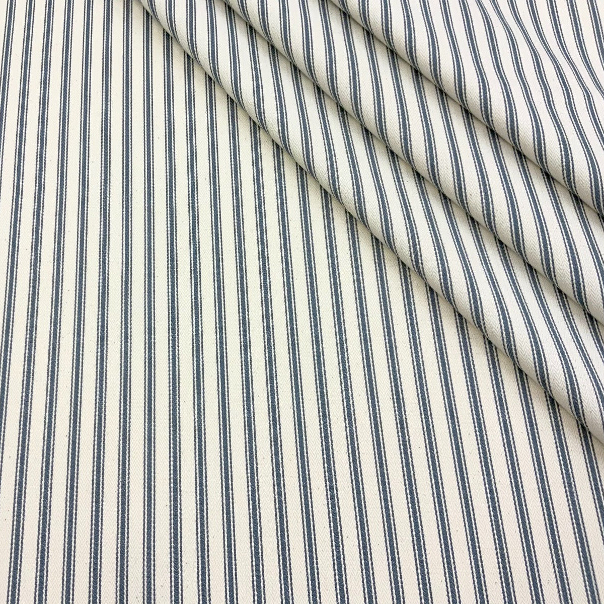 S121 French Woven Ticking Teal