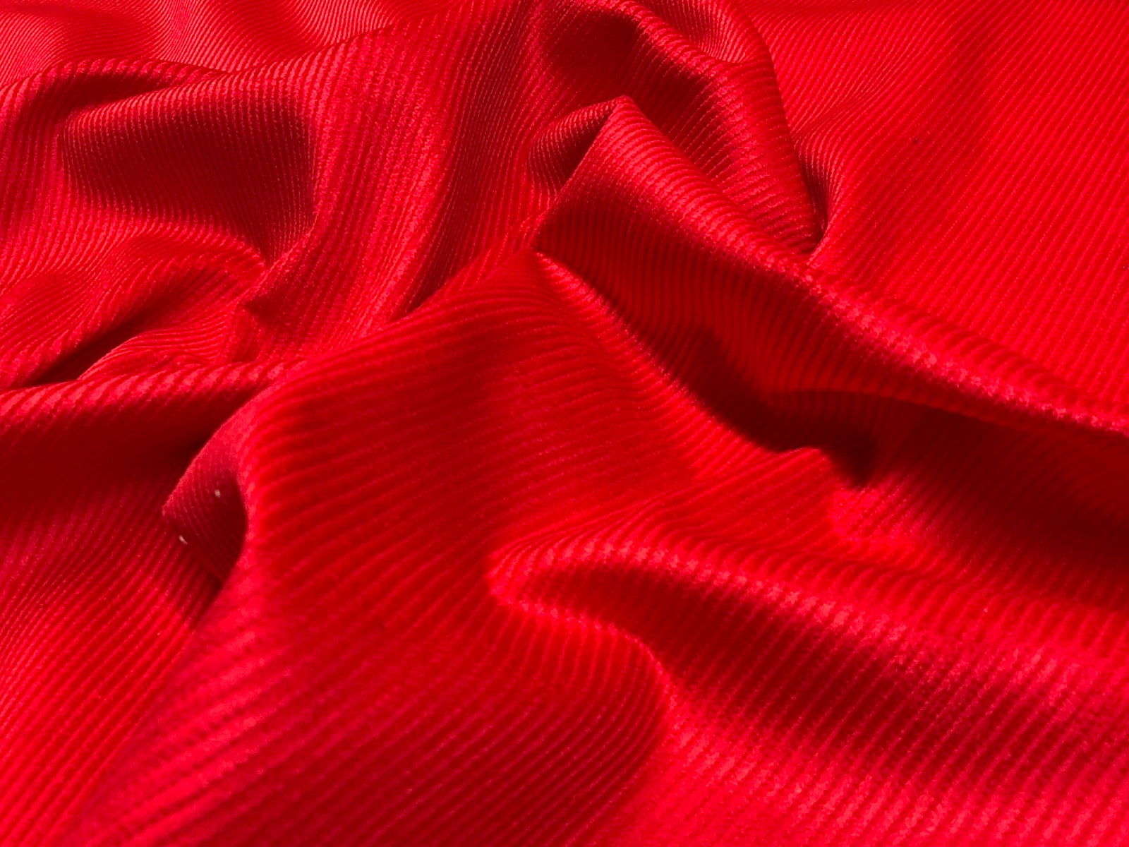 Red Cotton 8 Wale Corduroy