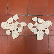 Pair Of Butterfly Crochet Applique Cappuccino