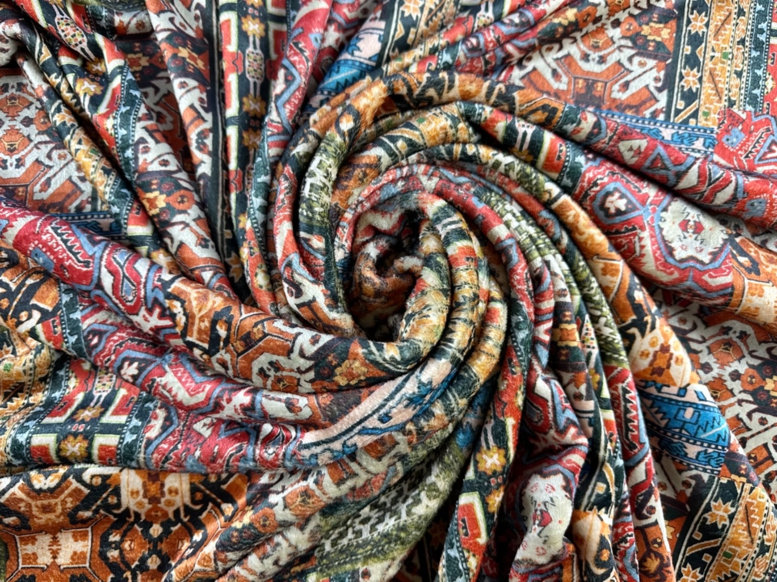 W37 Moroccan Rug Cuddle Fleece Multi